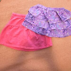 Pink and Purple Kids Skirt Set